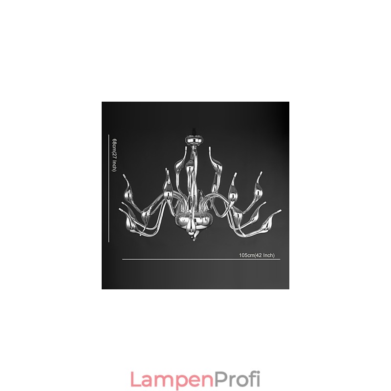 Moderne Kronleuchterleuchte 18 Lichter G4 Chrom-Finish