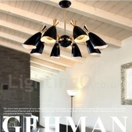 Moderne zeitgenössische 8-Licht-Kronleuchterlampe