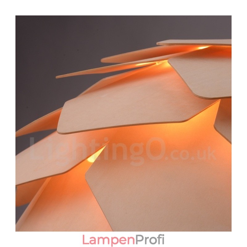 Rustikale Lodge Holz-Pendelleuchte mit Tannenzapfen