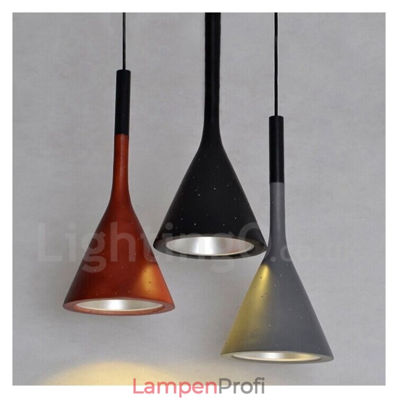 1-flammige Vintage-Beton-Pendelleuchte