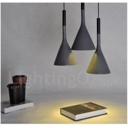 1-flammige Vintage-Beton-Pendelleuchte