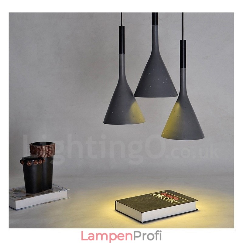 1-flammige Vintage-Beton-Pendelleuchte