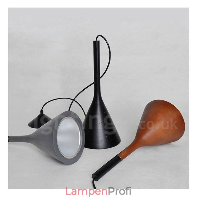 1-flammige Vintage-Beton-Pendelleuchte