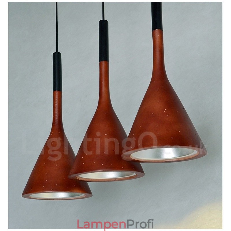1-flammige Vintage-Beton-Pendelleuchte