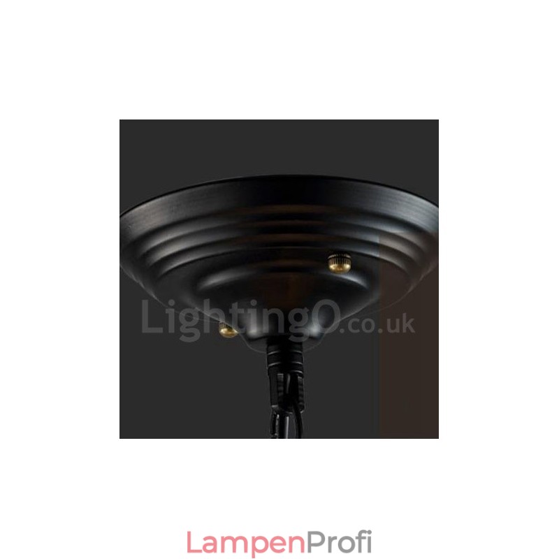 6-flammige Pendelleuchte im Vintage-Stil aus Metall