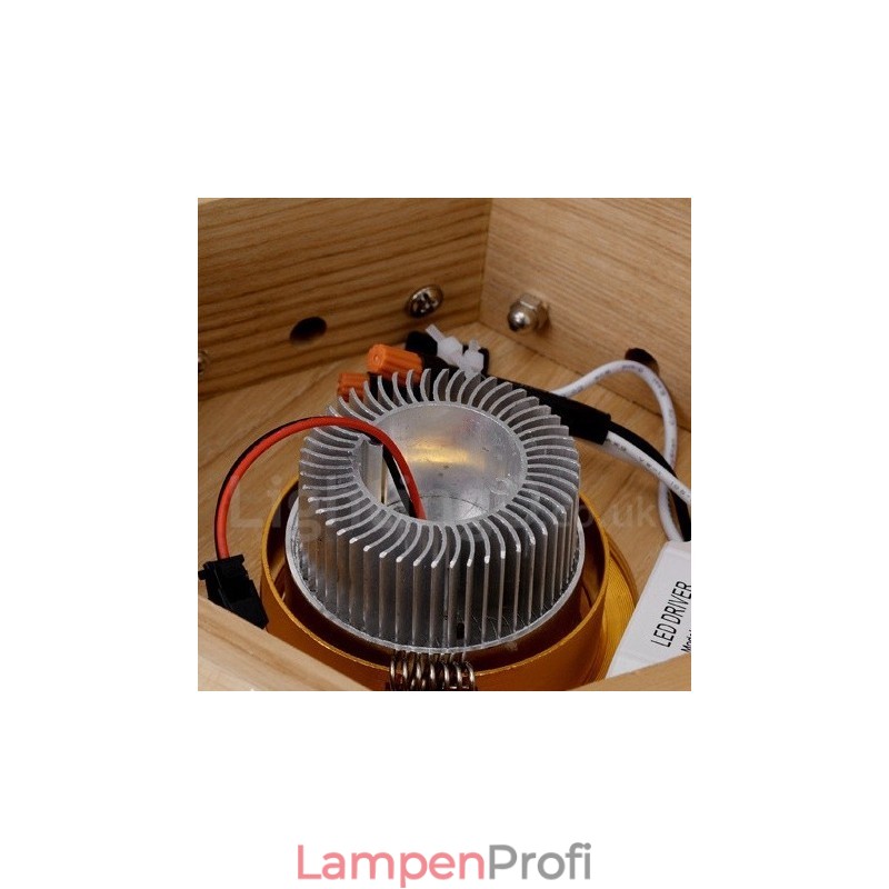 Moderne Pendelleuchte aus Holz mit 6 Lichtern