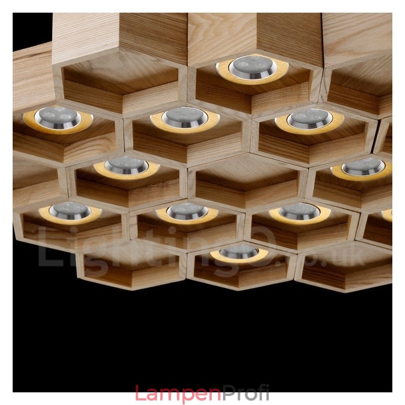 12 Licht Holz Moderne zeitgenössische Pendelleuchte