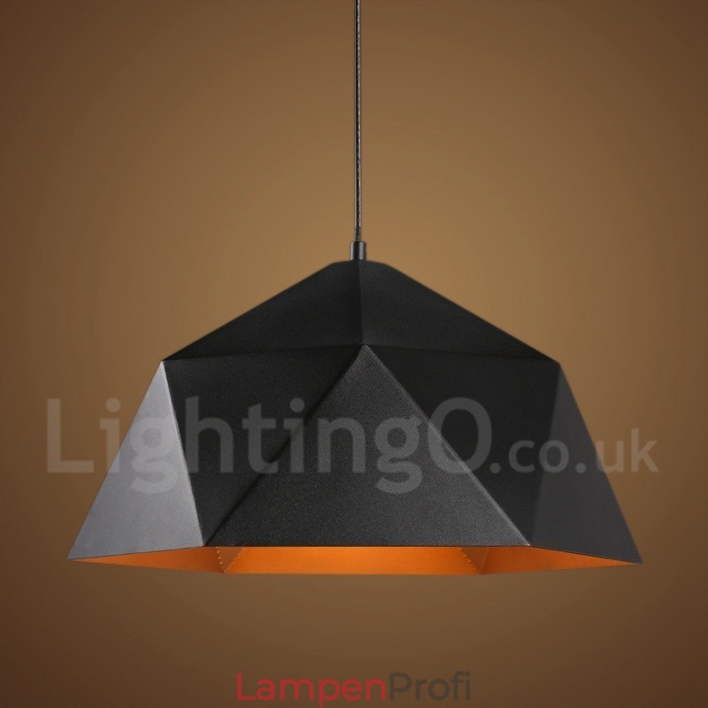 Moderne Pendelleuchte mit 1 Licht, Schwarz