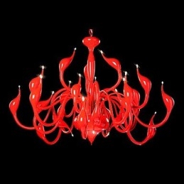 Moderne Kronleuchter Licht 24 Lichter G4 Rot Malerei