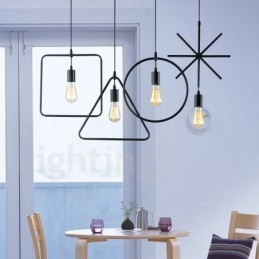 Moderne zeitgenössische Pendelleuchte aus Metall mit 1 Licht