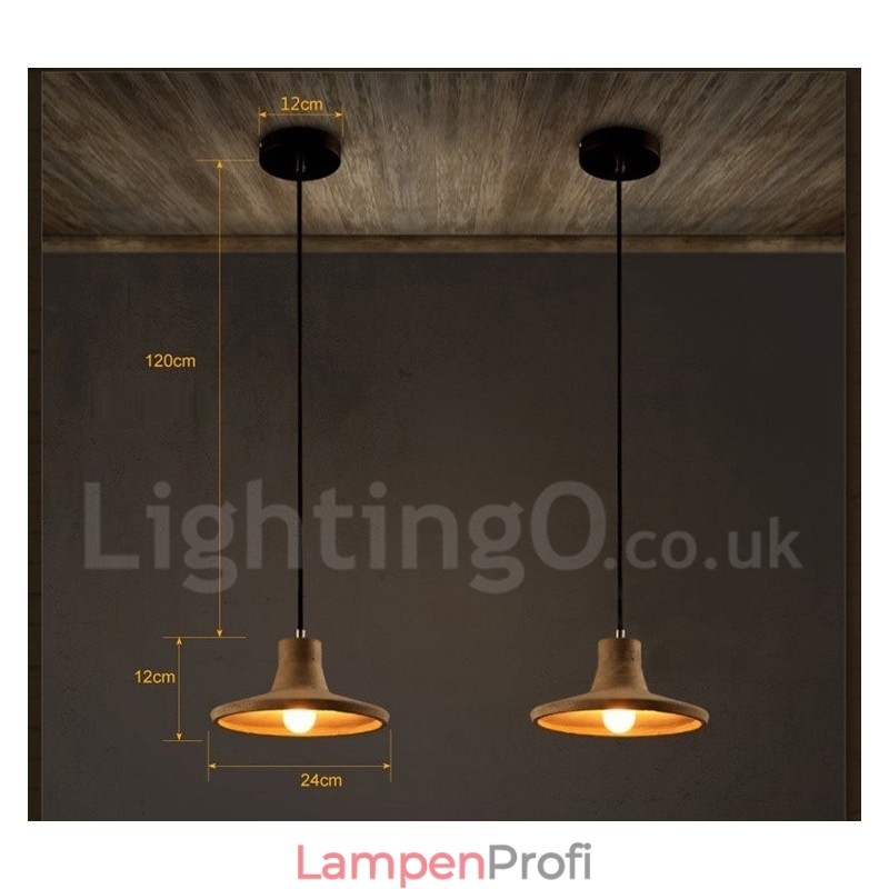 Moderne zeitgenössische Beton-Pendelleuchte mit Einzellicht