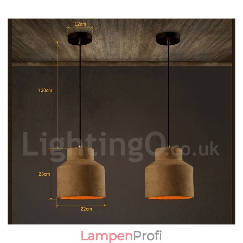 Moderne zeitgenössische Beton-Pendelleuchte mit Einzellicht