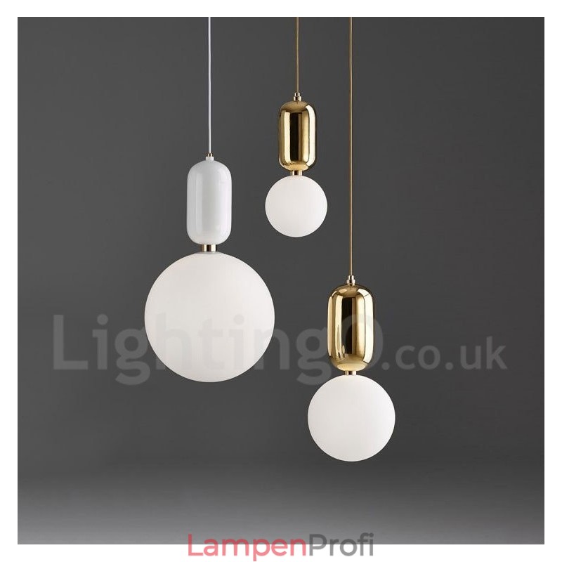 Moderne zeitgenössische Pendelleuchte mit Glasschirm