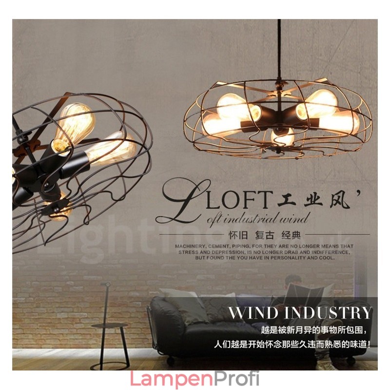 Retro Vintage 5-flammige Pendelleuchte