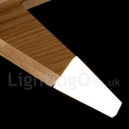Moderne zeitgenössische Pendelleuchte aus Holz mit 12 Lichtern