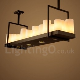 Rustikale Lodge Vintage-Kerzenständer-Pendelleuchte