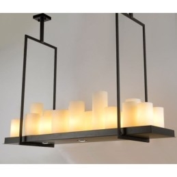 Rustikale Lodge Vintage-Kerzenständer-Pendelleuchte