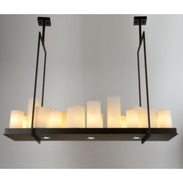 Rustikale Lodge Vintage-Kerzenständer-Pendelleuchte