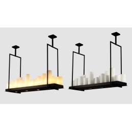 Rustikale Lodge Vintage-Kerzenständer-Pendelleuchte