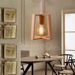 Moderne Pendelleuchte aus Holz mit 1 Licht