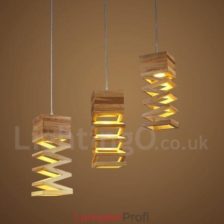 Moderne zeitgenössische Holz Pendelleuchte Moderne zeitgenössische Holz Pendelleuchte