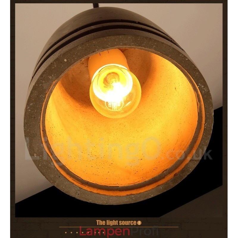 Retro Vintage Beton Pendelleuchte
