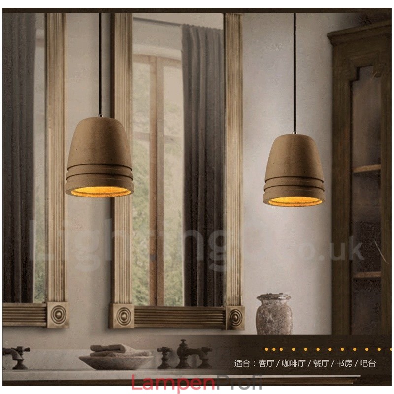 Retro Vintage Beton Pendelleuchte