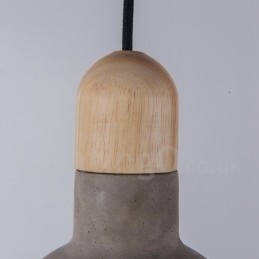 Retro Vintage Holz Beton Einzellicht Pendelleuchte