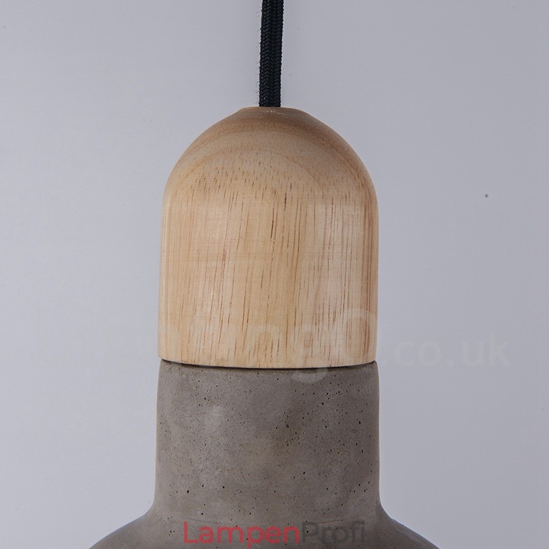 Retro Vintage Holz Beton Einzellicht Pendelleuchte