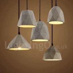 Vintage Beton Pendelleuchte mit 1 Licht