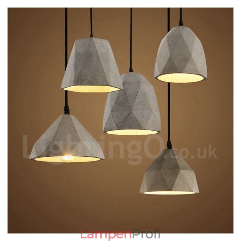 Vintage Beton Pendelleuchte mit 1 Licht