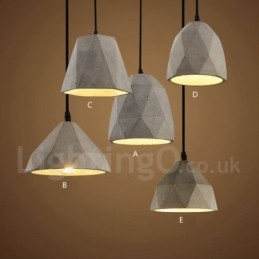 Vintage Beton Pendelleuchte mit 1 Licht