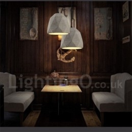 Vintage Beton Pendelleuchte mit 1 Licht