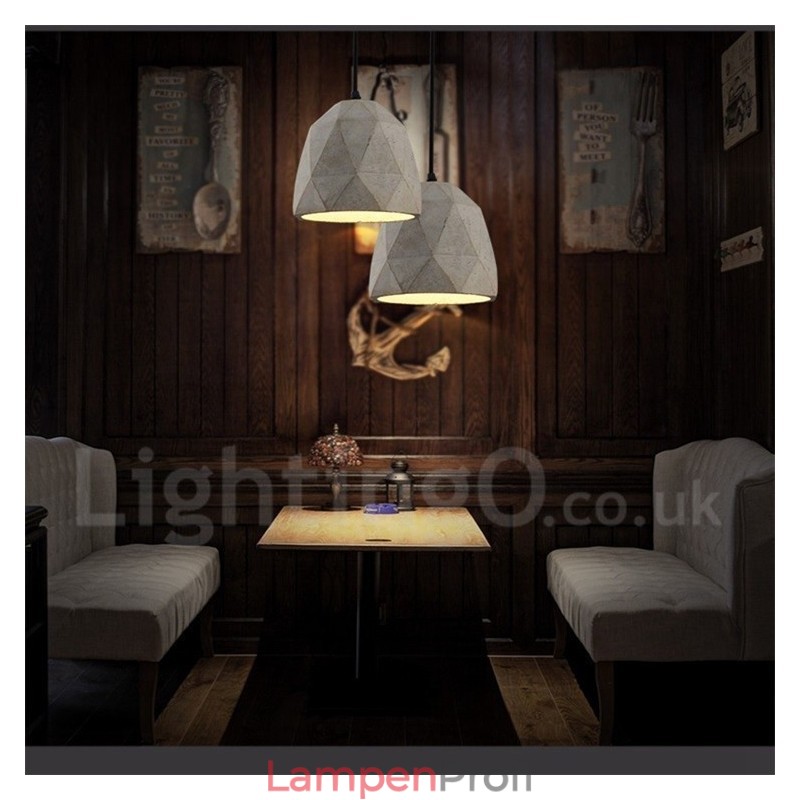 Vintage Beton Pendelleuchte mit 1 Licht