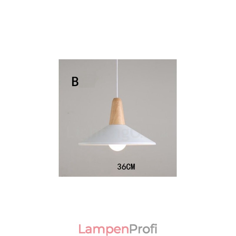 Moderne zeitgenössische Holz Metall Multi Farben Pendelleuchte