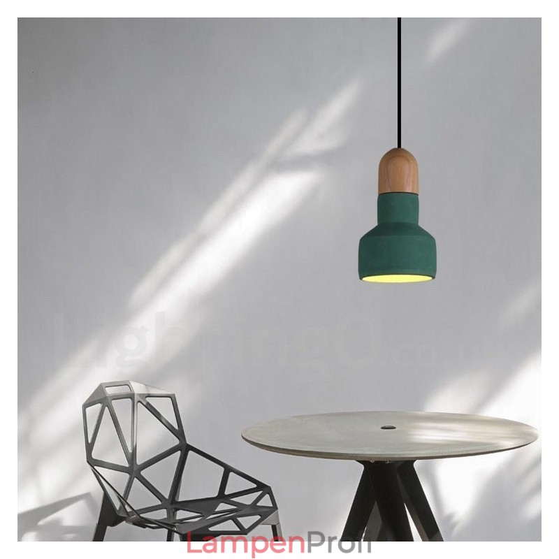 Vintage Holz Beton Multi Farben Pendelleuchte für Lampe