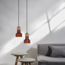 Vintage Holz Beton Multi Farben Pendelleuchte für Lampe
