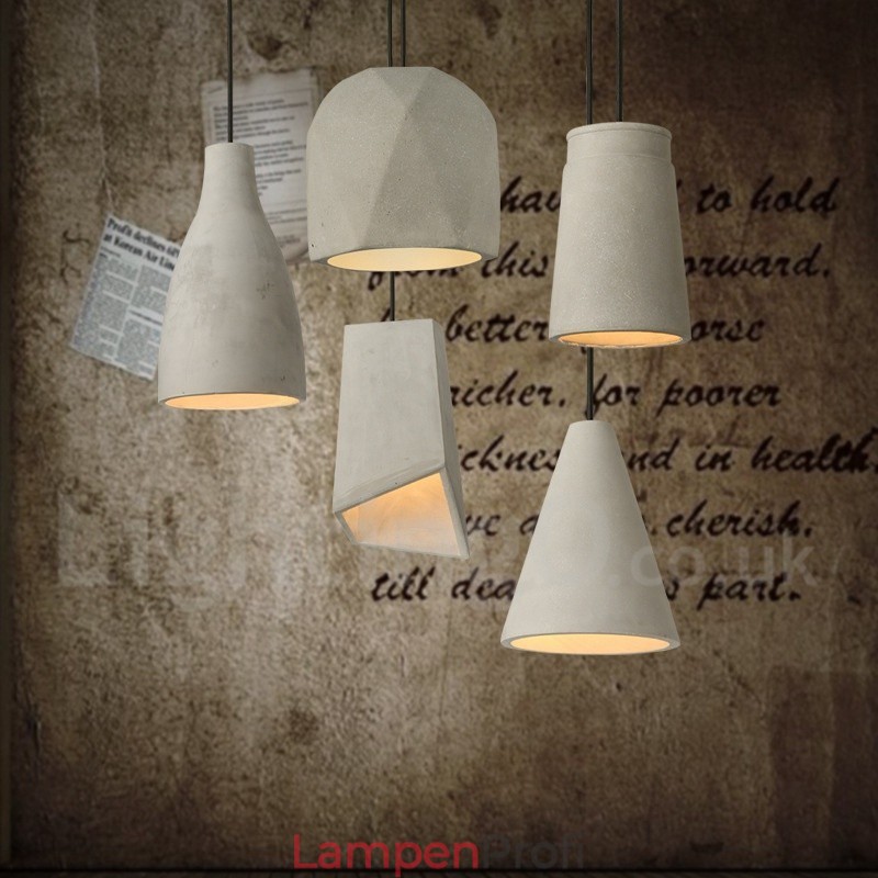 1-flammige Beton-Pendelleuchte