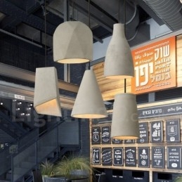 1-flammige Beton-Pendelleuchte