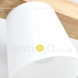 5-flammige, moderne Pendelleuchte aus Holz