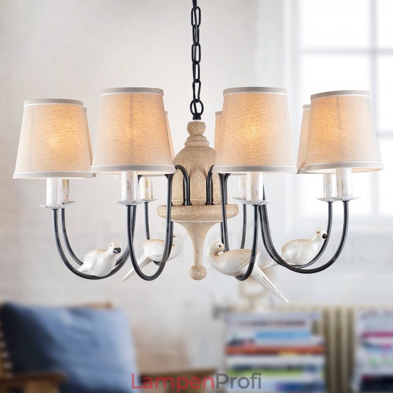 Rustikale Lodge Vintage-Pendelleuchte mit 8 Lichtern