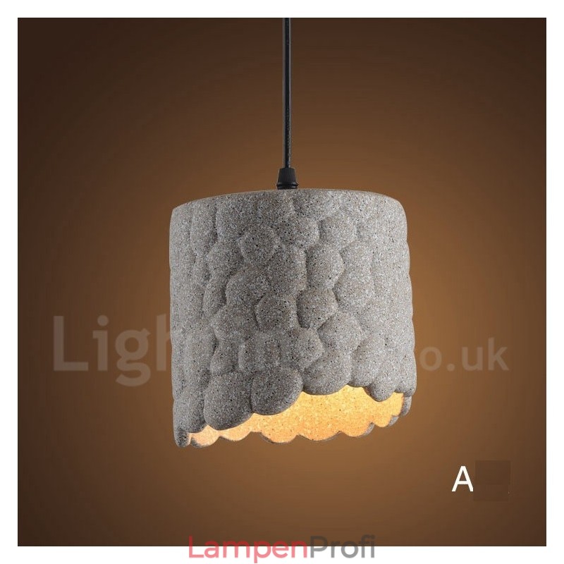 Retro Vintage Beton 1 Licht Pendelleuchte
