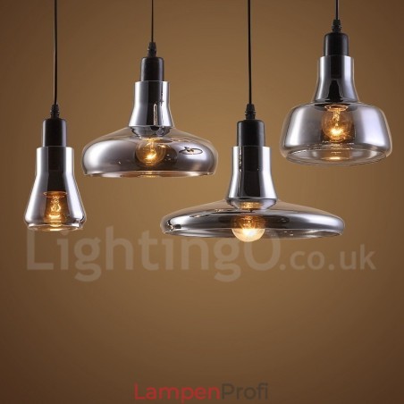 Retro Vintage 1-flammige Pendelleuchte mit Glasschirm Retro Vintage 1-flammige Pendelleuchte mit Glasschirm