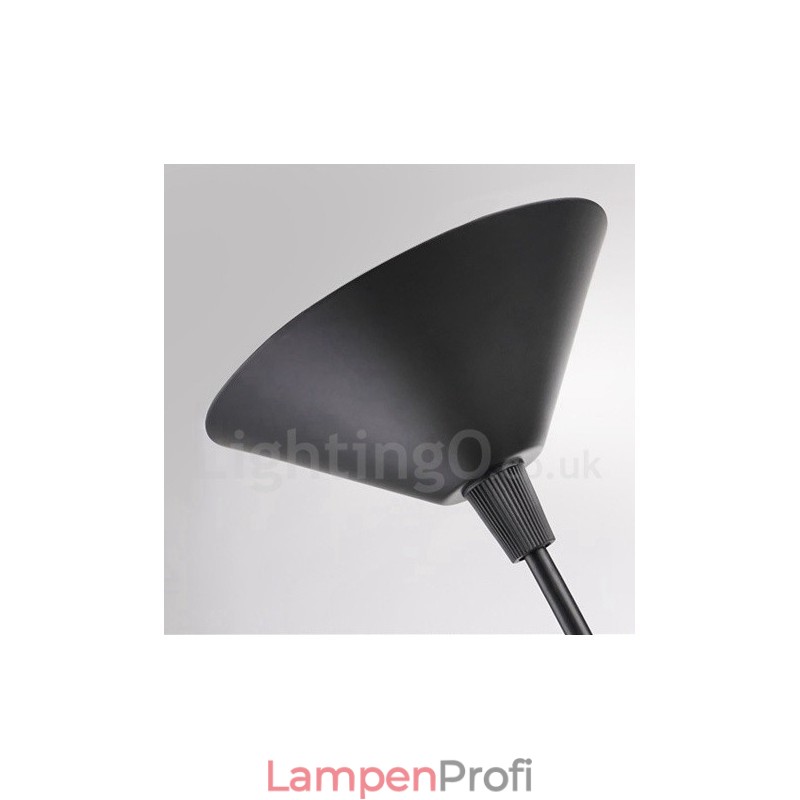 Schwarzes Metall Hutform 1 Licht Retro Vintage Pendelleuchte