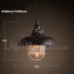 Retro Vintage Metall 1 Licht Pendelleuchte