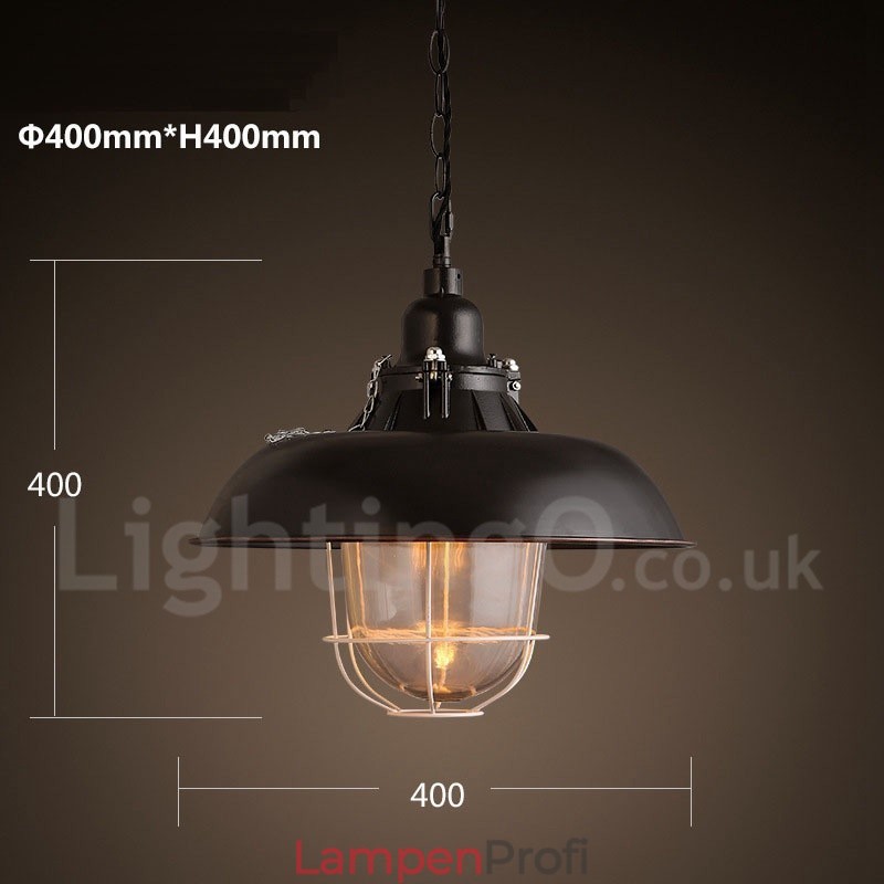 Retro Vintage Metall 1 Licht Pendelleuchte