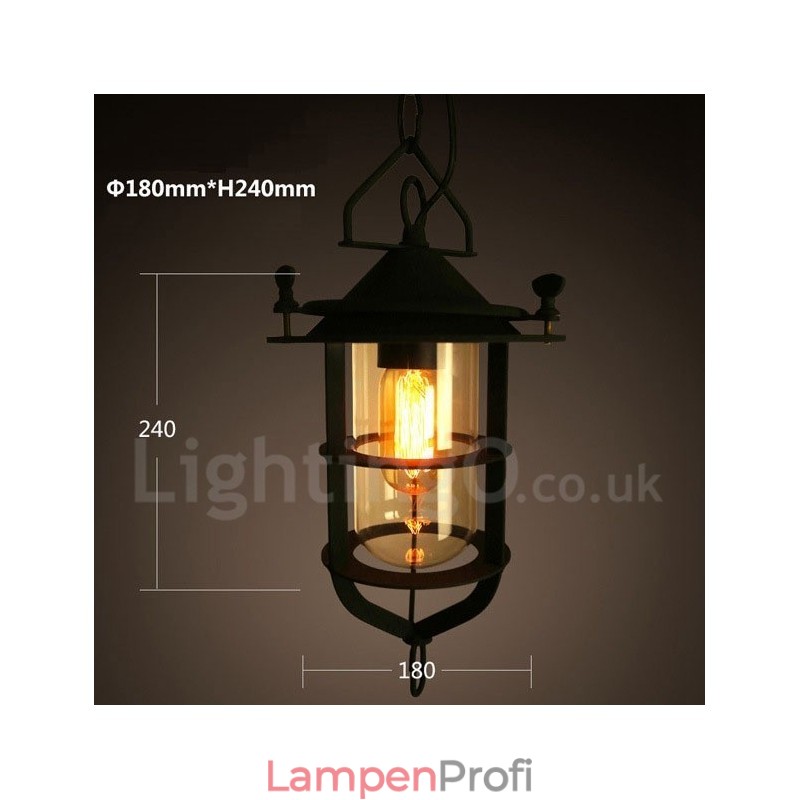 Retro Vintage Metall 1 Licht Pendelleuchte