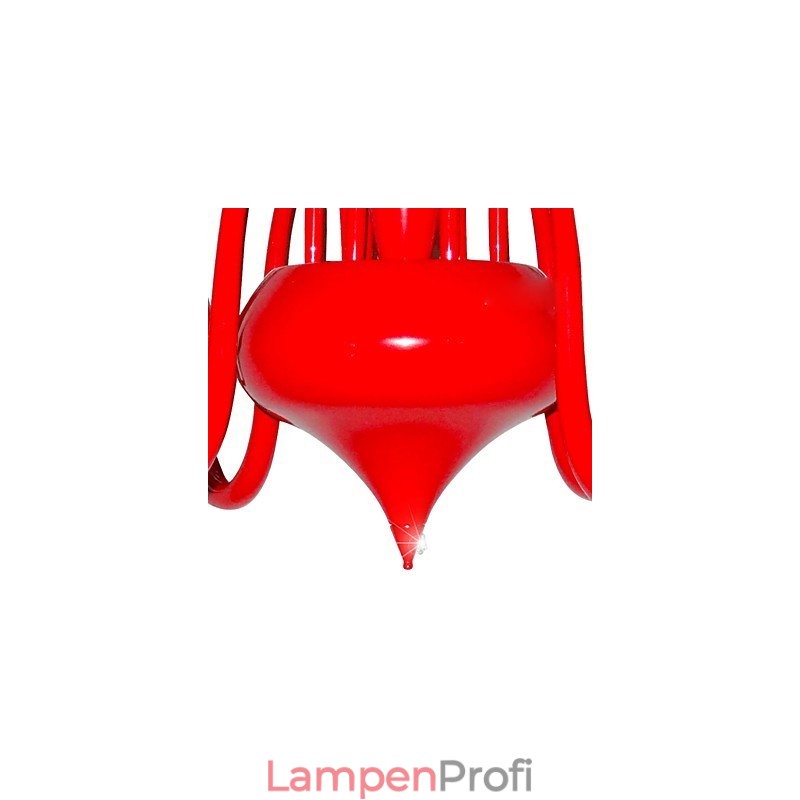 Moderne Kronleuchter Licht 18 Lichter G4 Rote Malerei