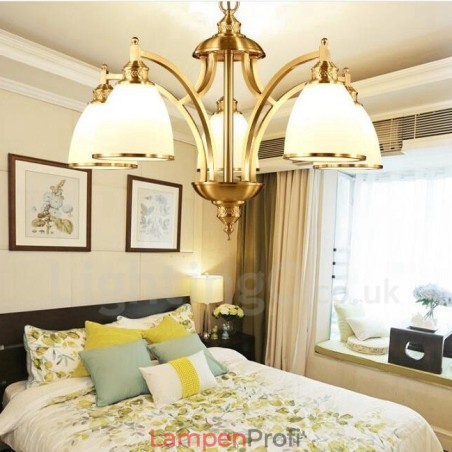 5-flammiger Rustic Lodge Kronleuchter aus integriertem Metall und Kupfer