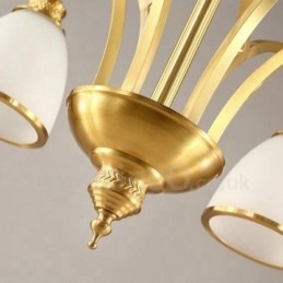 5-flammiger Rustic Lodge Kronleuchter aus integriertem Metall und Kupfer